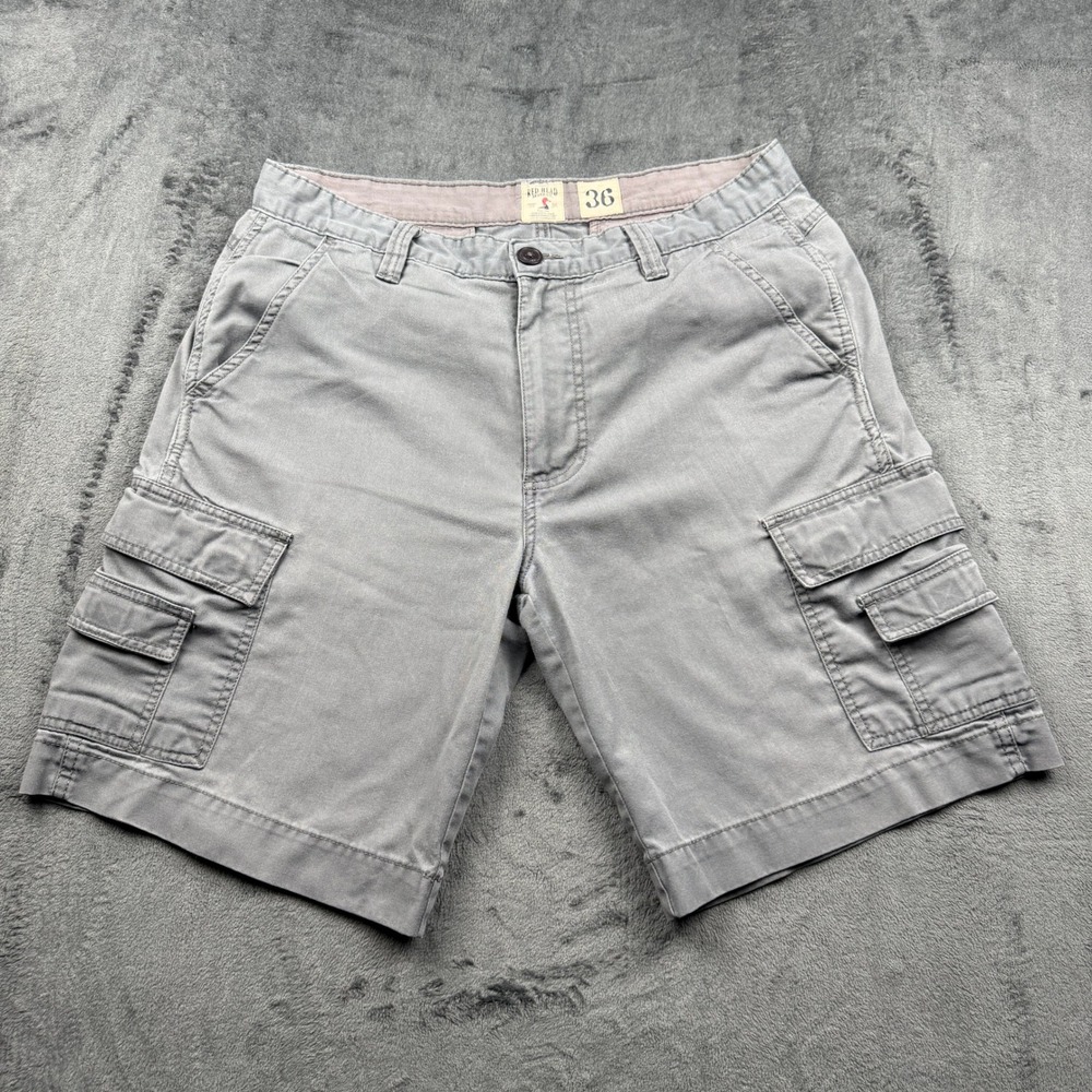 Red Head Brand Co Cargo Shorts Mens 36 Gray Utility Pockets Excellent